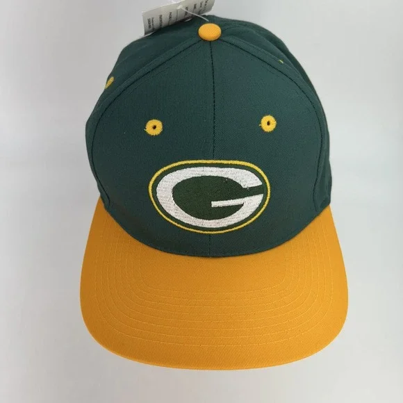 Vintage Green Bay Packers Hat Cap Snap Back NFL Football Game Day Mens 90s